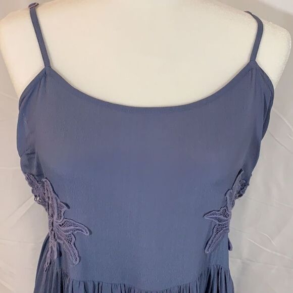 Topshop Blue Floral Open Side Dress - Picture 2 of 12